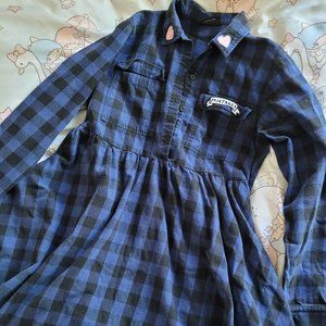 Lazy Oaf Mistakes Flannel Dress size S/M